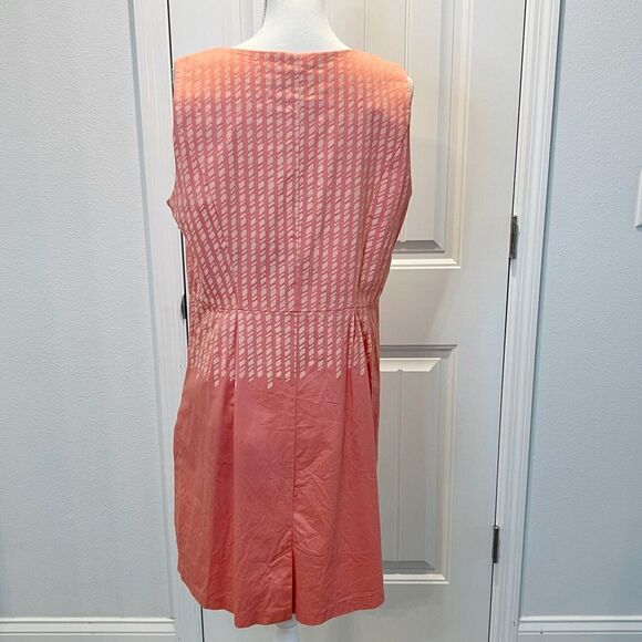 Isaac Mizrahi Live Sleeveless Women's Dress Orange Lined Midi Size 14 - Picture 7 of 14